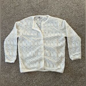 Vintage 60’s Ivory cardigan. Made in Japan for Winkelman’s. Size M. EUC.